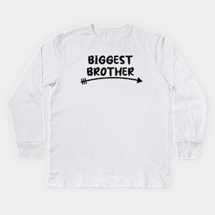 Biggest Brother Shirt, Big Brother Shirt, Brother Shirts, Big Brother, Biggest Brother, Big Bro, New Baby Announcement, Brother Raglan Shirt Kids Long Sleeve T-Shirt